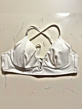 Shade & Shore White Bikini Top, 34C